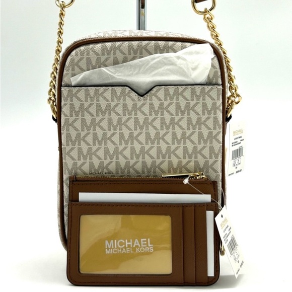 Michael Kors JST Medium Logo Crossbody & Matching Coinpouch Card Case Wallet - Picture 5 of 15